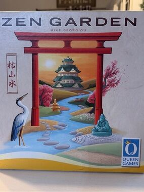 Zen Garden Board Game by Queen Games - Red & Blue Box Art